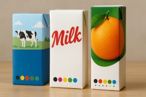 Was bedeuten die farbigen Kreise auf der Milchverpackung?