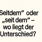 Der Unterschied zwischen „seitdem“ und „seit dem“ verständlich gemacht